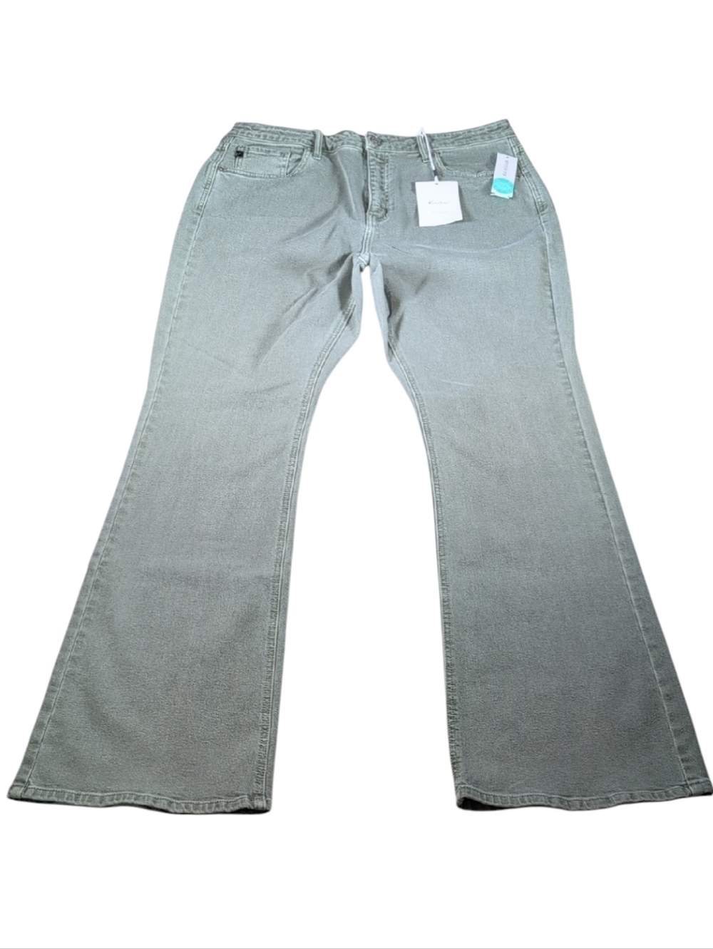 Stitch Fix KanCan Noelle High Rise Flare Jeans in Olive Size 14